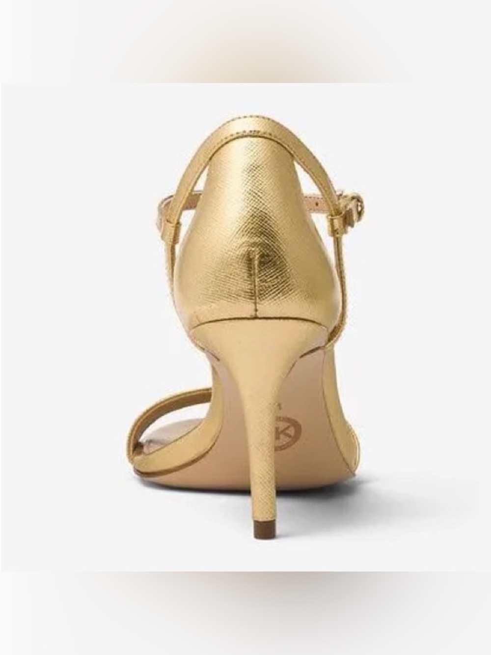 Michael Kors Metallic Gold Ankle-Strap Heels - Picture 2 of 6